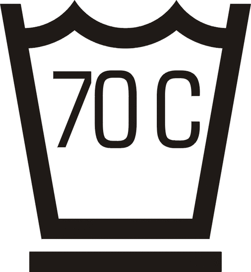 Lavado a máquina con programa antiarrugas, temperatura máxima 70