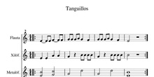 Partitura instrumentación flamenca Tanguillos
