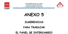 Anexo 5. sugerencias para el uso del panel de intercambio familia-escuela