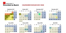 Calendario escolar Comunidad Madrid 2017/18