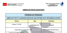 Libros de texto 23-24 1º EP