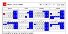 CALENDARIO ESCOLAR 19-20