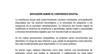 Reflexión Práctica Docente