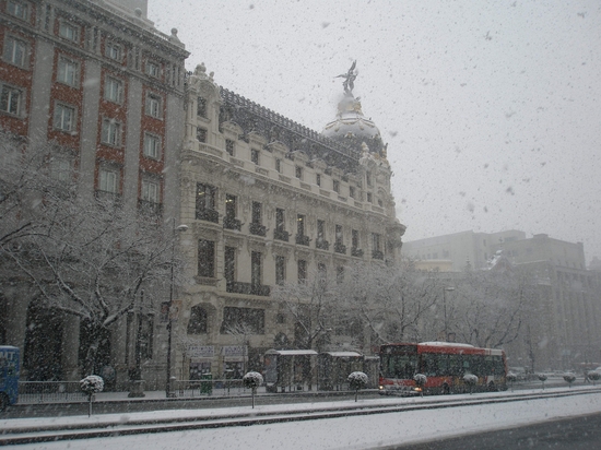 Nieve en Madrid