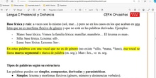 Lengua I Tema 1 Clase 8 20261013 - Ficha de morfemas y lexemas