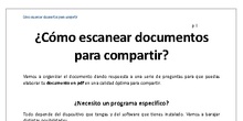 ¿Cómo escanear documentos para compartir?
