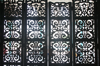 Detalle de decoración en celosía, Banda Ache, Sumatra, Indonesia