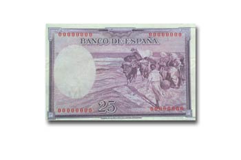 Pesetas, reverso