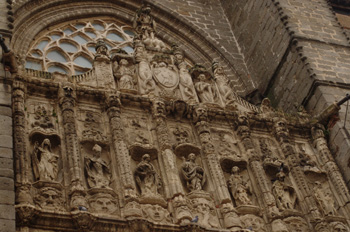 Detalle de la fachada, Catedral de ávila, Castilla y León