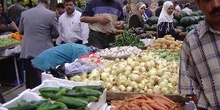 Mercado árabe de frutas y verduras