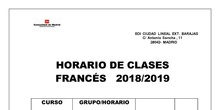 Horario francés 2018-2019