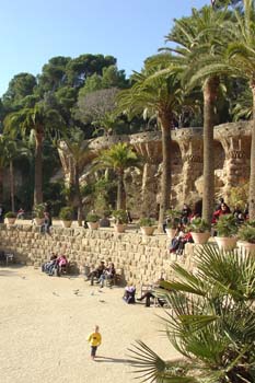 Zona de jardines, Parque Güell, Barcelona