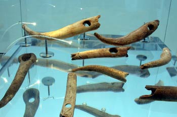 Bastones perforados de hueso