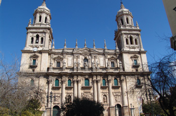 Fachada principal de la Catedral de Jaén, Andalucía