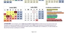 Calendario escolar 2020-21