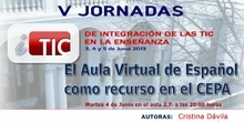 Ponencia de Dª.Mª Luisa Sánchez: "El aula virtual de Español como recurso en el CEPA"