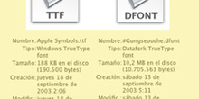 Fuente True Type Mac X