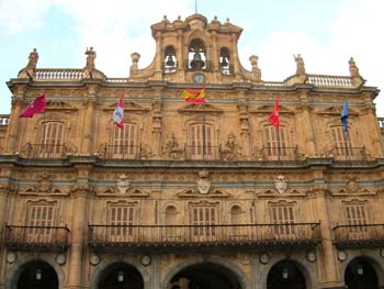 Fachada de la Plaza Mayor, Salamanca, Castilla y León