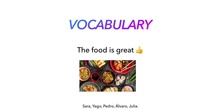 FOOD VOCABULARY