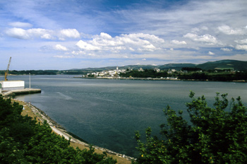 Vista hacia el noreste del tramo final de la Ría del Eo, Castrop