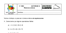 Actividades Grupos Interactivos IES El Carrascal Matemáticas 1ºNúmeros Enteros