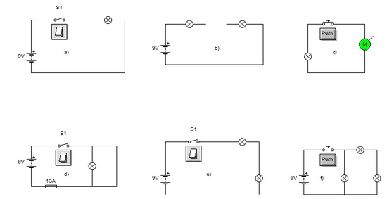 Closed and Open circuits examples