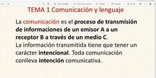 Comunicación y lenguaje