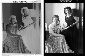 Negativo y positivo fotográficos