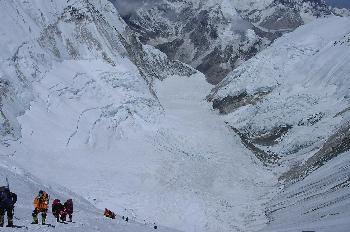 Glaciar CVM occidental, visto desde arriba
