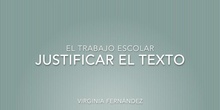 Justificar un texto en un trabajo escolar