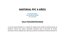 MATERIALES PFC 4 AÑOS CEIP ALFREDO DI STÉFANO
