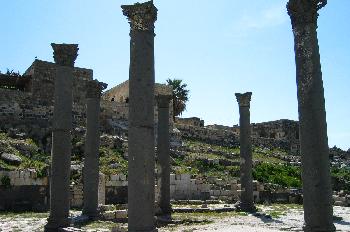 Restos de una basílica, Umm Qais, Jordania