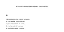 TEXTOS DESCRIPTIVOS 1º Y 2º ESO