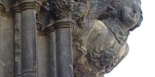Detalle de las jambas de la iglesia del  Santo Sepulcro, Estella