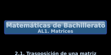 AL1. 2.1 Trasposición de una matriz