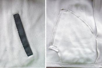 Bolsillo lateral de cazadora con vivo a contraste