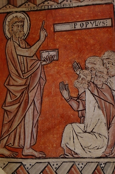 Grabado de San Juan evangelista, Huesca