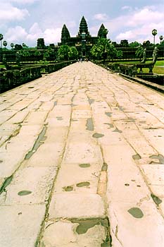 Plano de la Avenida de acceso al Palacio de Angkor, Camboya