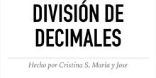 PRIMARIA- 6º-DIVISIÓN DE DECIMALES - MATEMATICAS - PEPE, MARÍA Y CRISTINA - FORMACIÓN