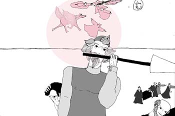 Cap. XIX. Don Quijote lucha contra unos clérigos creyéndolos ser