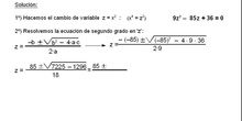Álgebra: 15.Bicuadradas