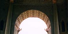 Vista interior del Patuxai. Arco interior, Laos