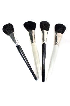 Brocha de polvos de maquillaje