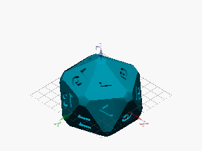 Dado icosaédrico de 20 números