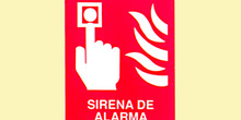 Incendio: sirena de alarma cuadrada