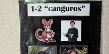 Cartel de aula canguros. Comunicación bimodal.