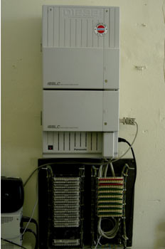 Repartidor principal con una centralita PANASONIC 1232