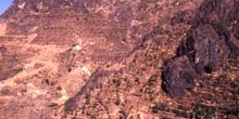 Vista de Shahara, en la cumbre de la montaña, Yemen