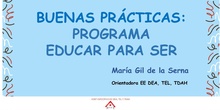 Ponencia 3. Buenas prácticas. Dª María Gil de la Serna