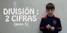 La división entre dos cifras. Paso 5